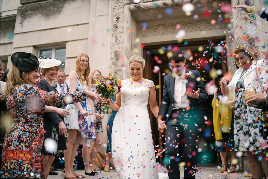 Wedding Confetti at Wandsworth Town Hall 