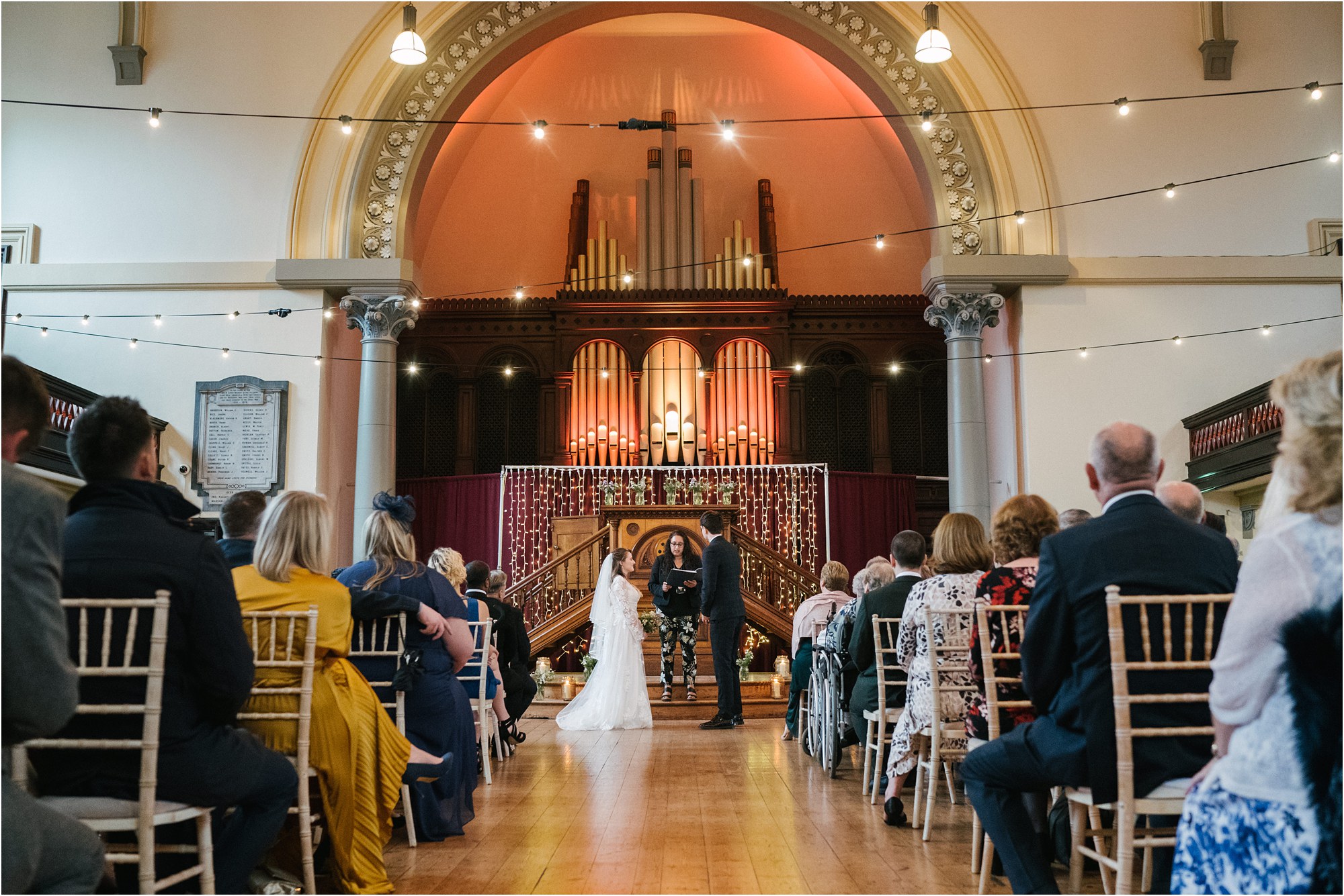 wedding ceremony at the Round Chapel in Hackney, London
