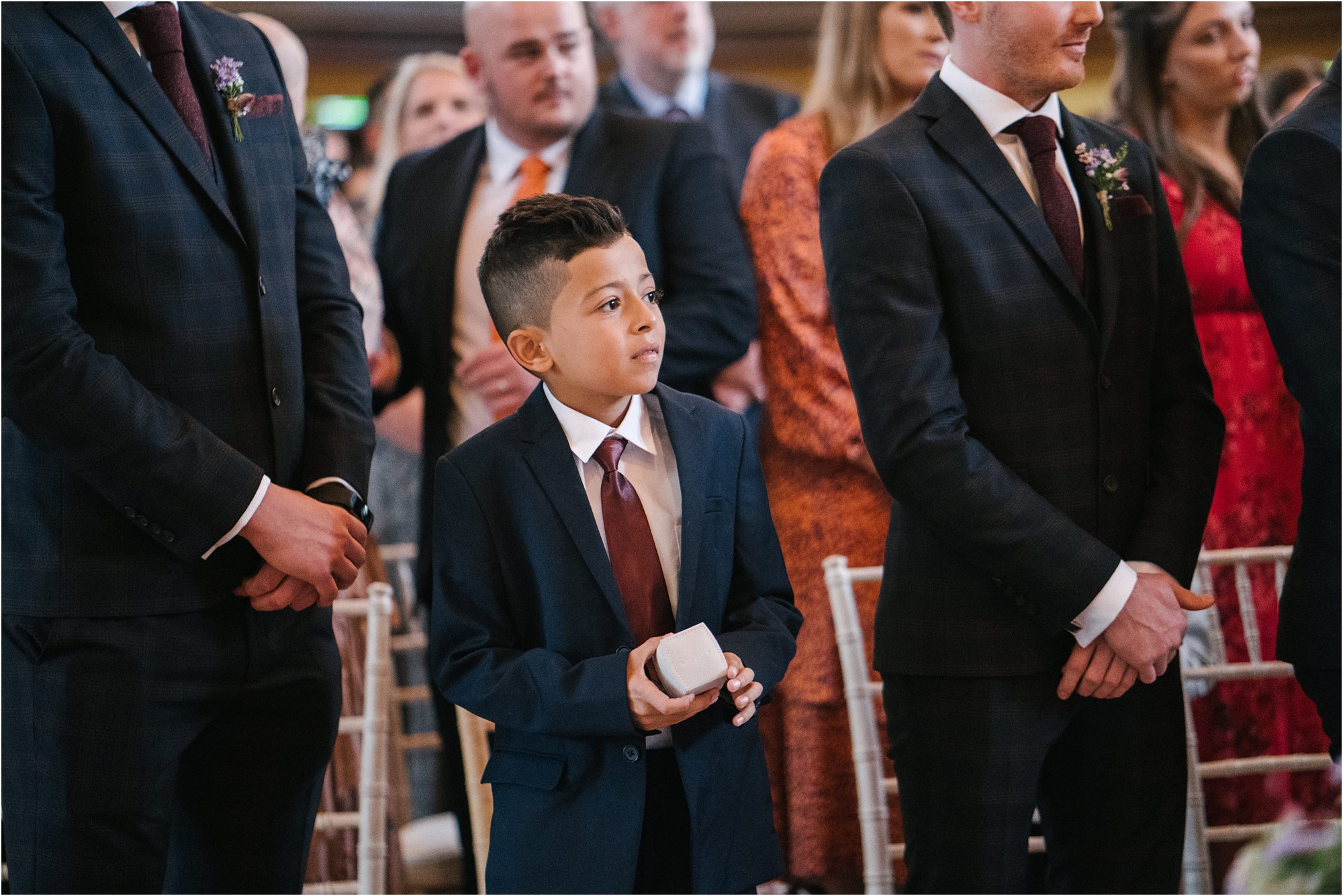 wedding ceremony with ring boy at the Round Chapel in Hackney, London