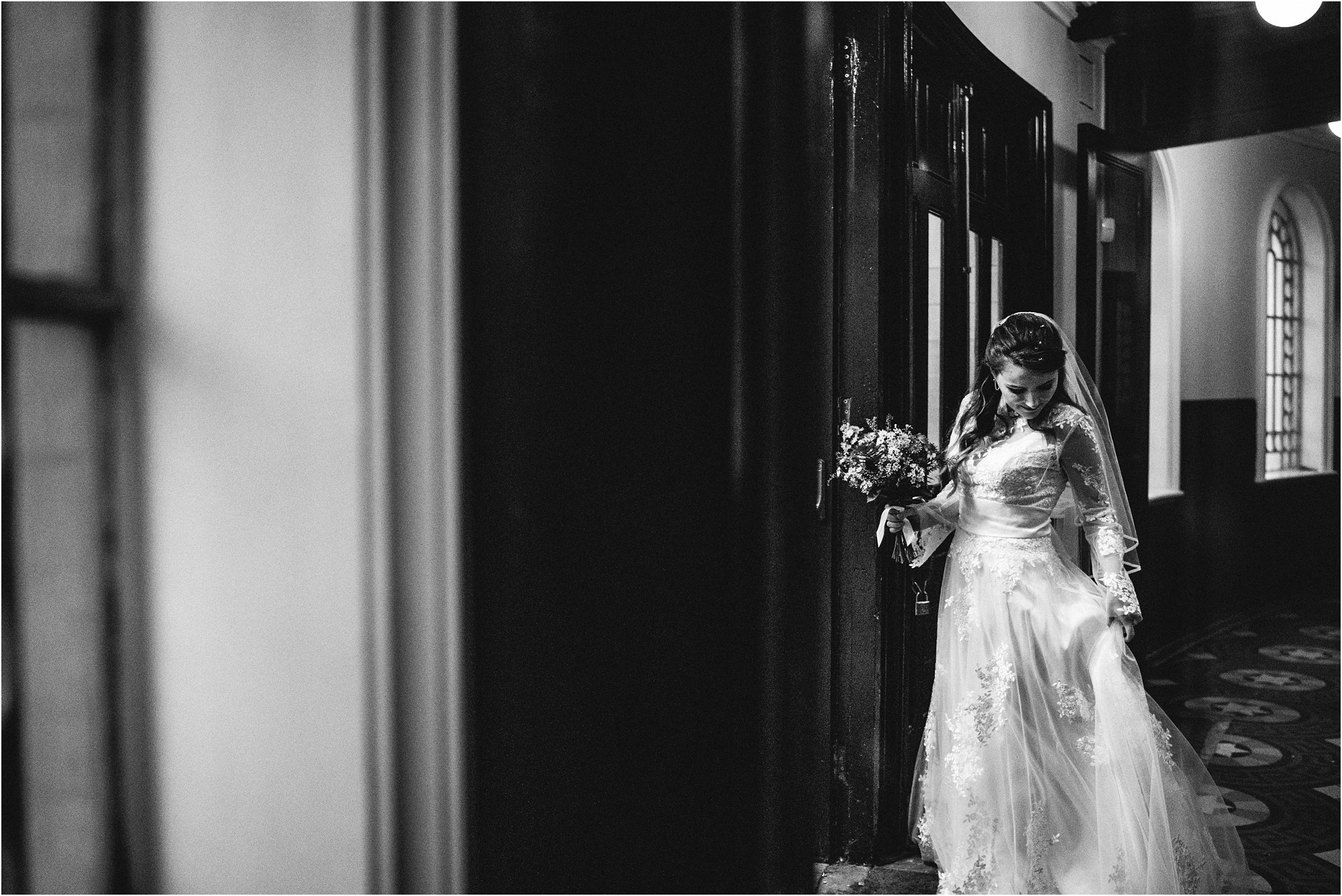 bride at at a wedding at the Round Chapel in Hackney in London