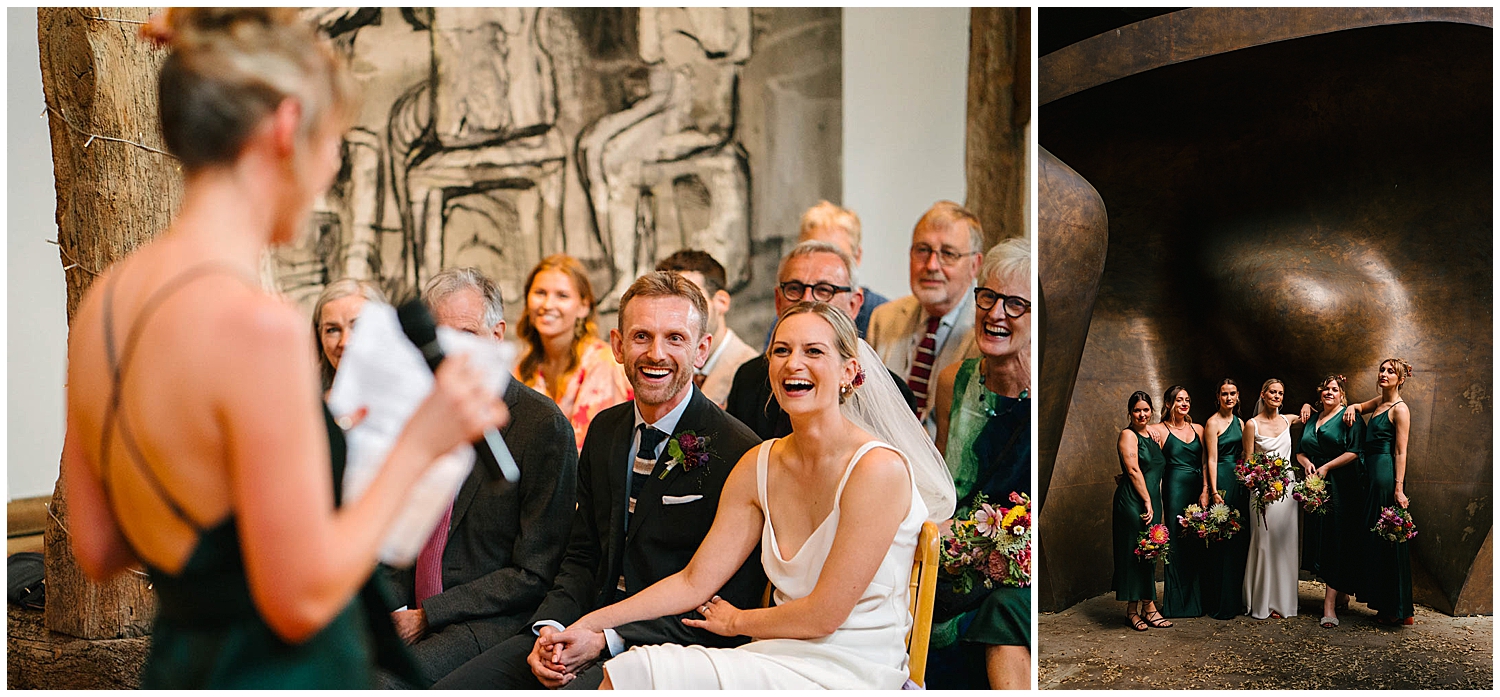 Images from a wedding at Henry Moore House and Garden. Photographed by Yorkshire Wedding Photographer Kari Bellamy. 