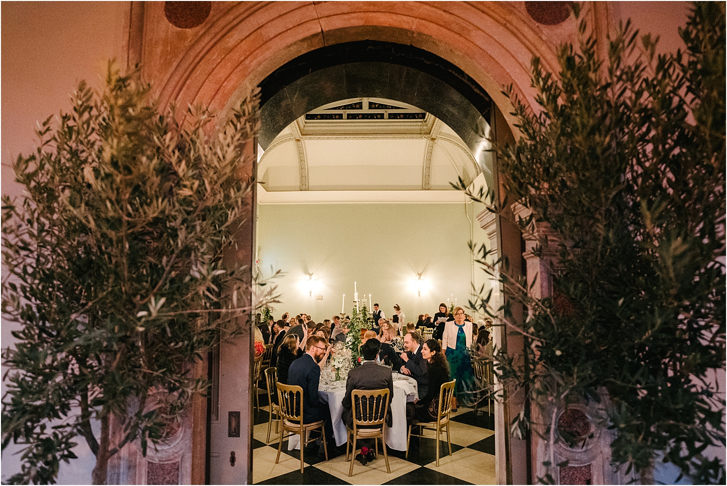 A wedding reception at Hampton Court House School. 