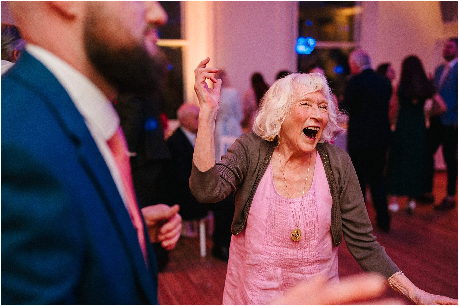 Dancing at a wedding at Winchester House in London. 