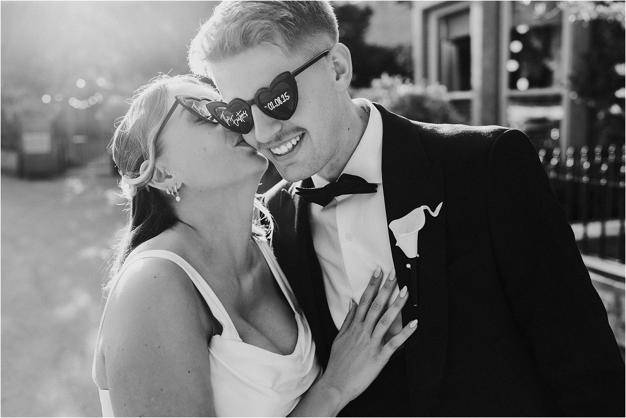 Wedding portraits outside of The Manor House Lindley. 