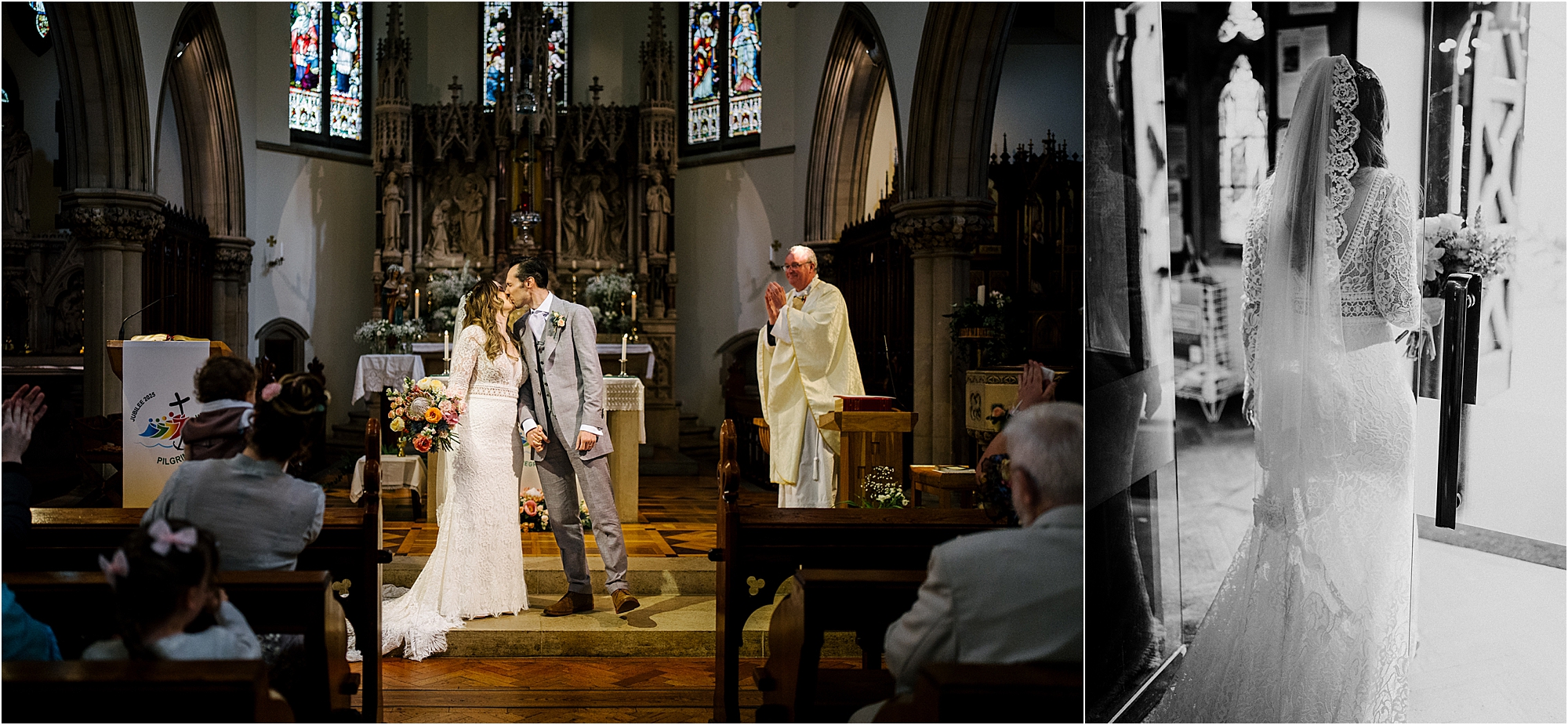 A wedding ceremony at Our Lady, Help of Christians Catholic Church Blackheath, London. 
