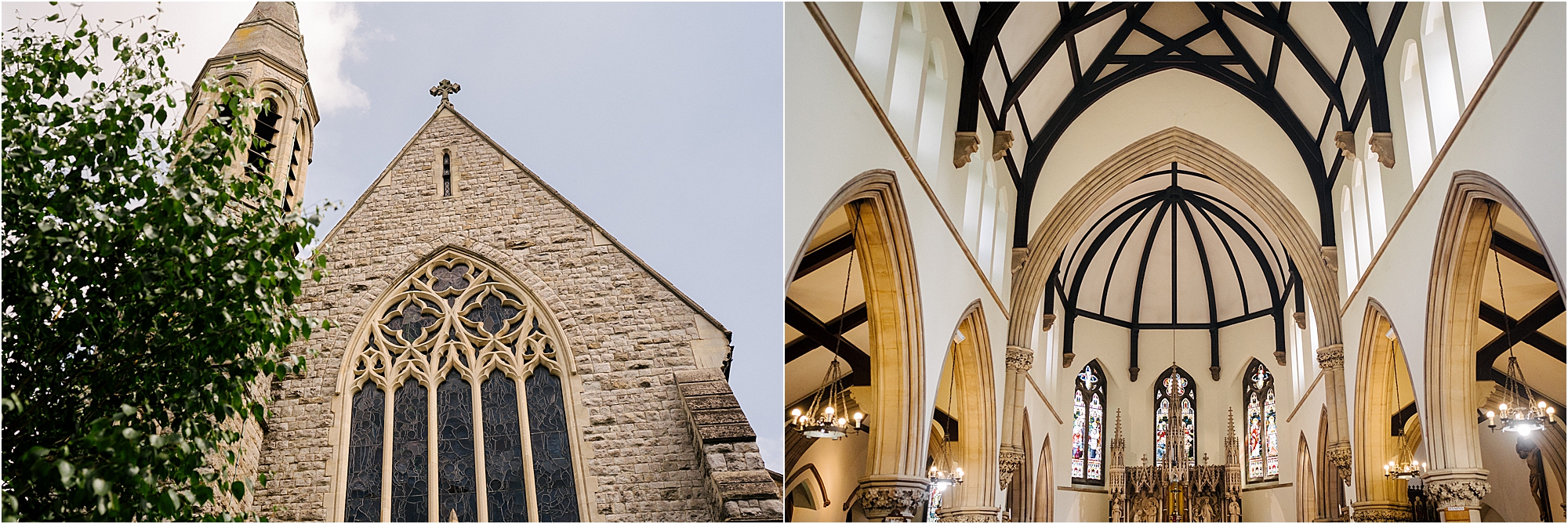 Establishing photographs for a wedding of at Our Lady, Help of Christians Catholic Church Blackheath, London