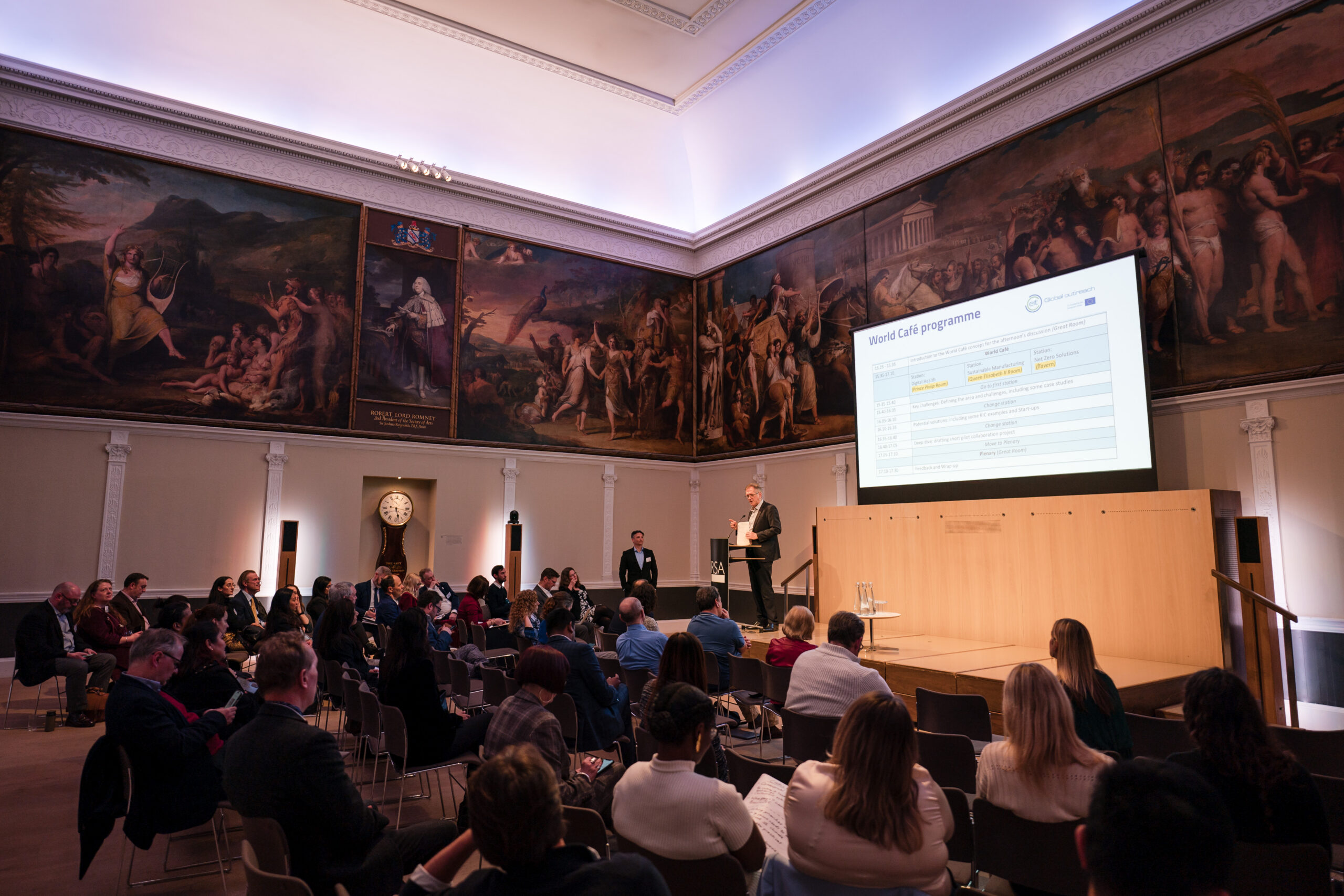 A photograph conference in the Great Room of the RSA in London by photographer Kari Bellamy.