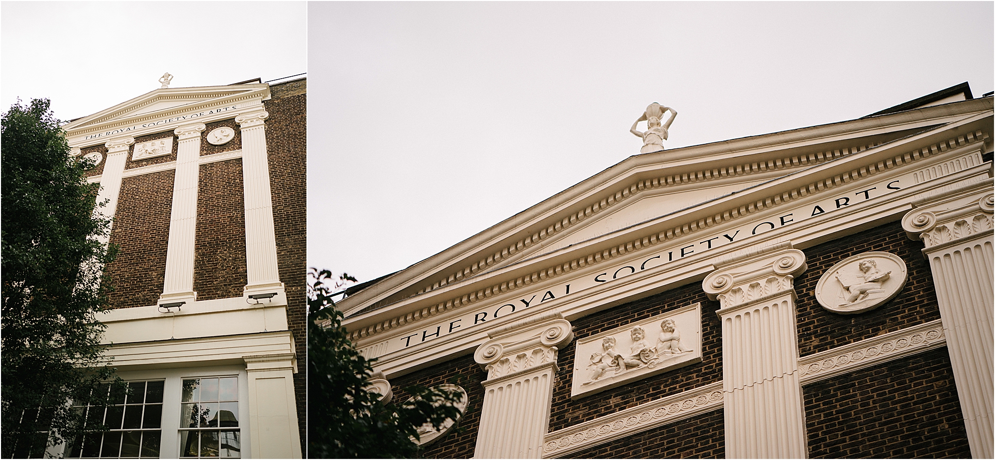 A view of the rear of the building for Royal Society of The Arts in Central London. 